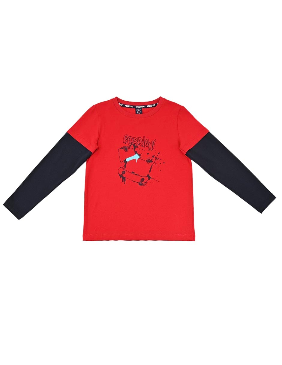 Playera manga larga para niño Playera manga larga para niño