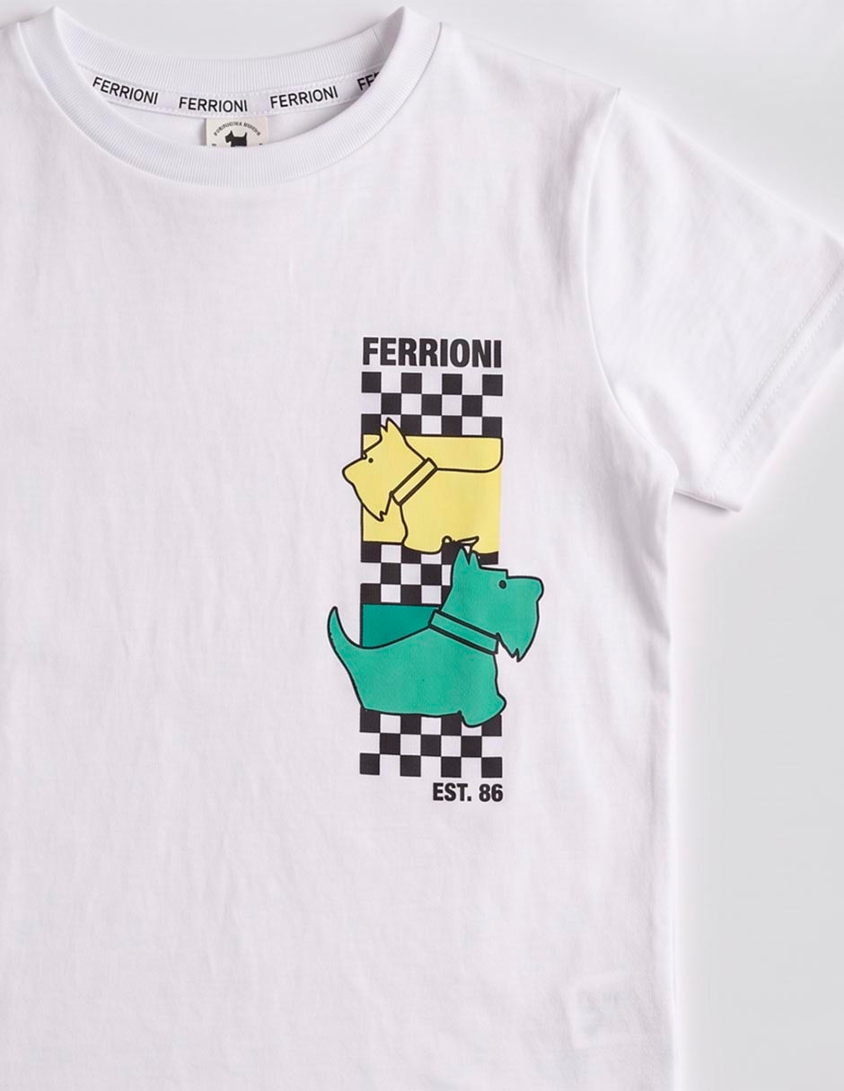 Playera manga corta para niño
