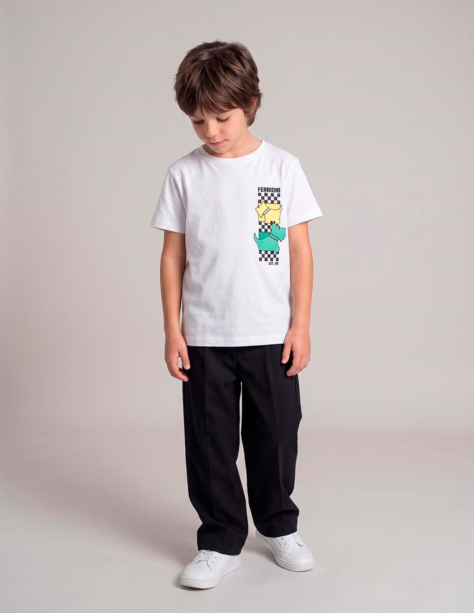Playera manga corta para niño