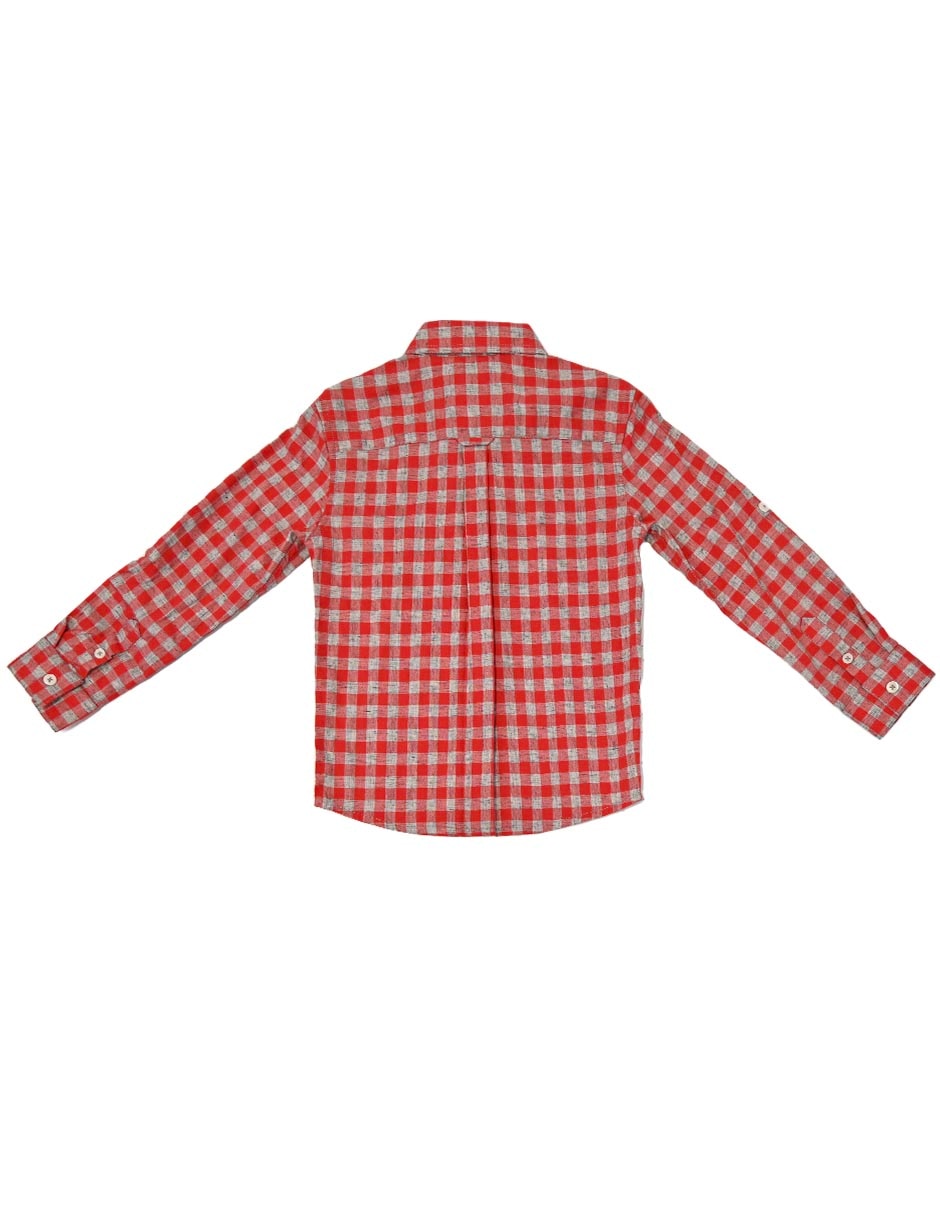 Camisa casual de algodón manga larga para niño 2