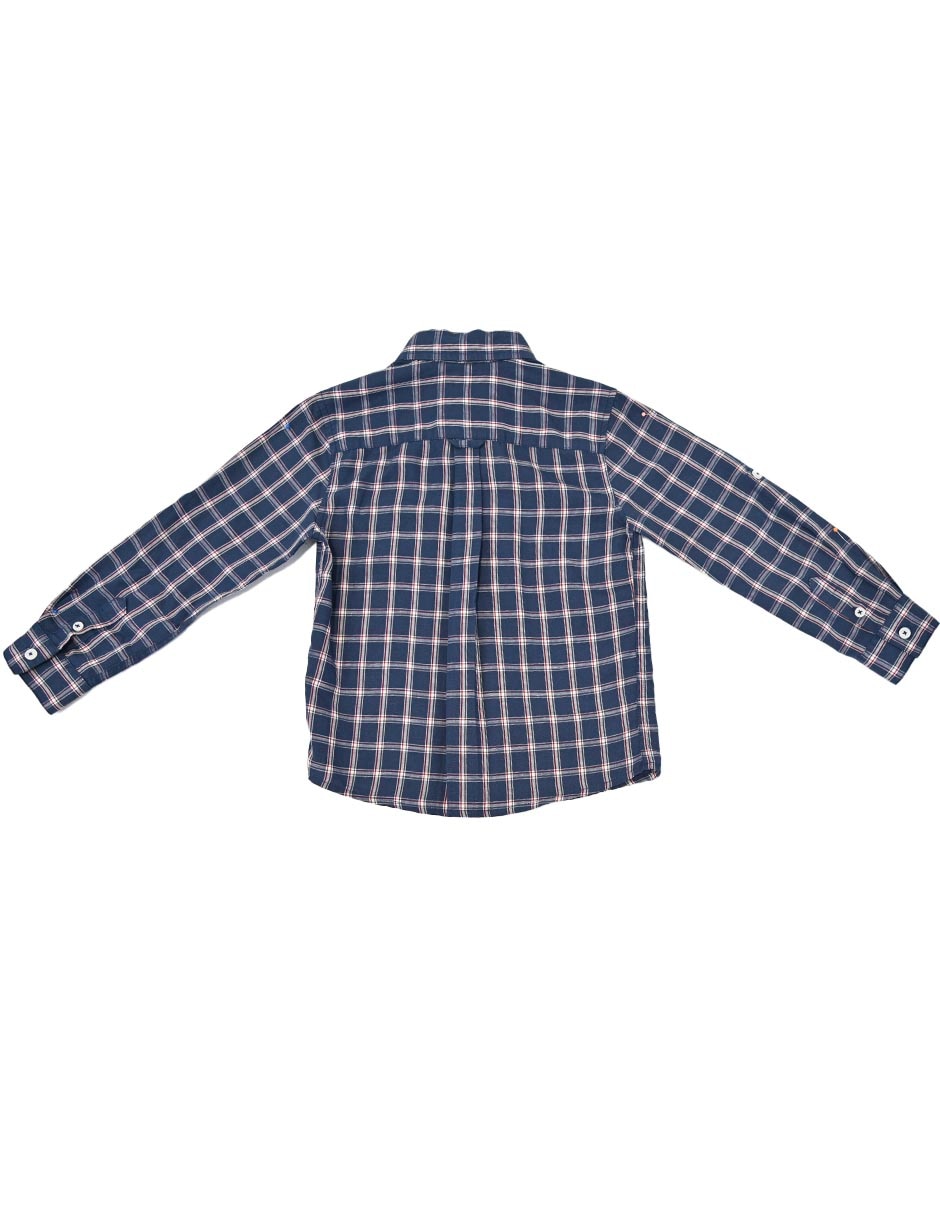 Camisa casual de algodón manga larga para niño 2