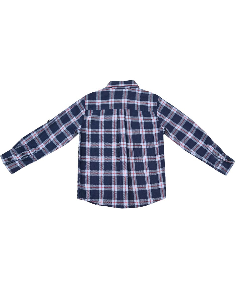 Camisa casual de algodón manga larga para niño 2