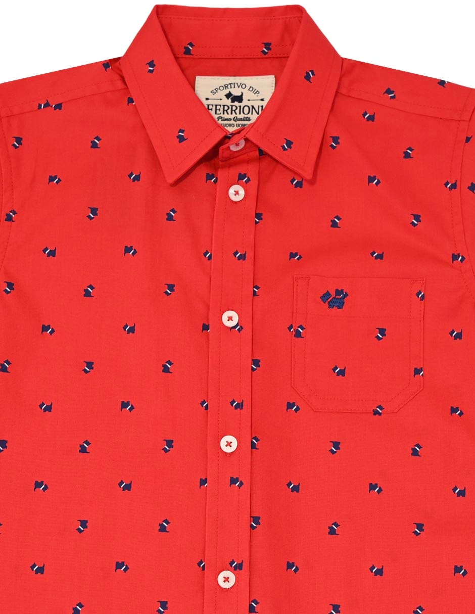 Camisa casual de algodón manga corta para niño 4