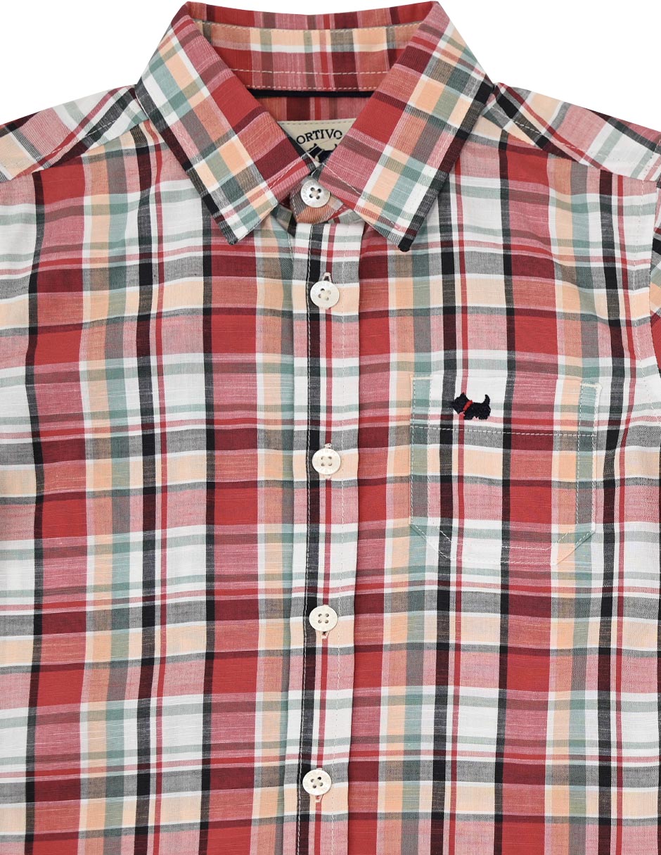 Camisa casual de algodón manga larga para niño 2