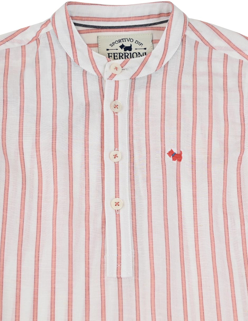Camisa casual Ferrioni de algodón manga larga para niño