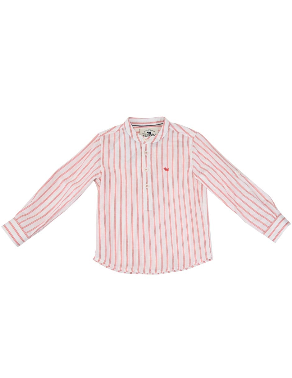 Camisa casual Ferrioni de algodón manga larga para niño