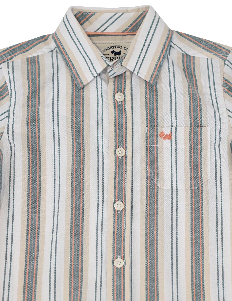 Camisa casual kirei de algodón manga larga para niño 2