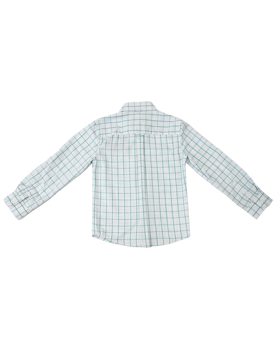 Camisa casual zef de algodón manga larga para niño 3