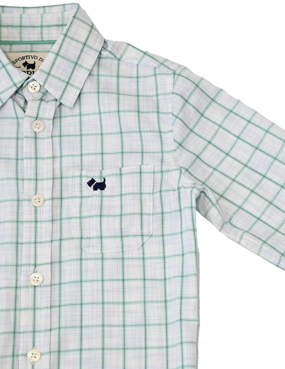 Camisa casual zef de algodón manga larga para niño 4