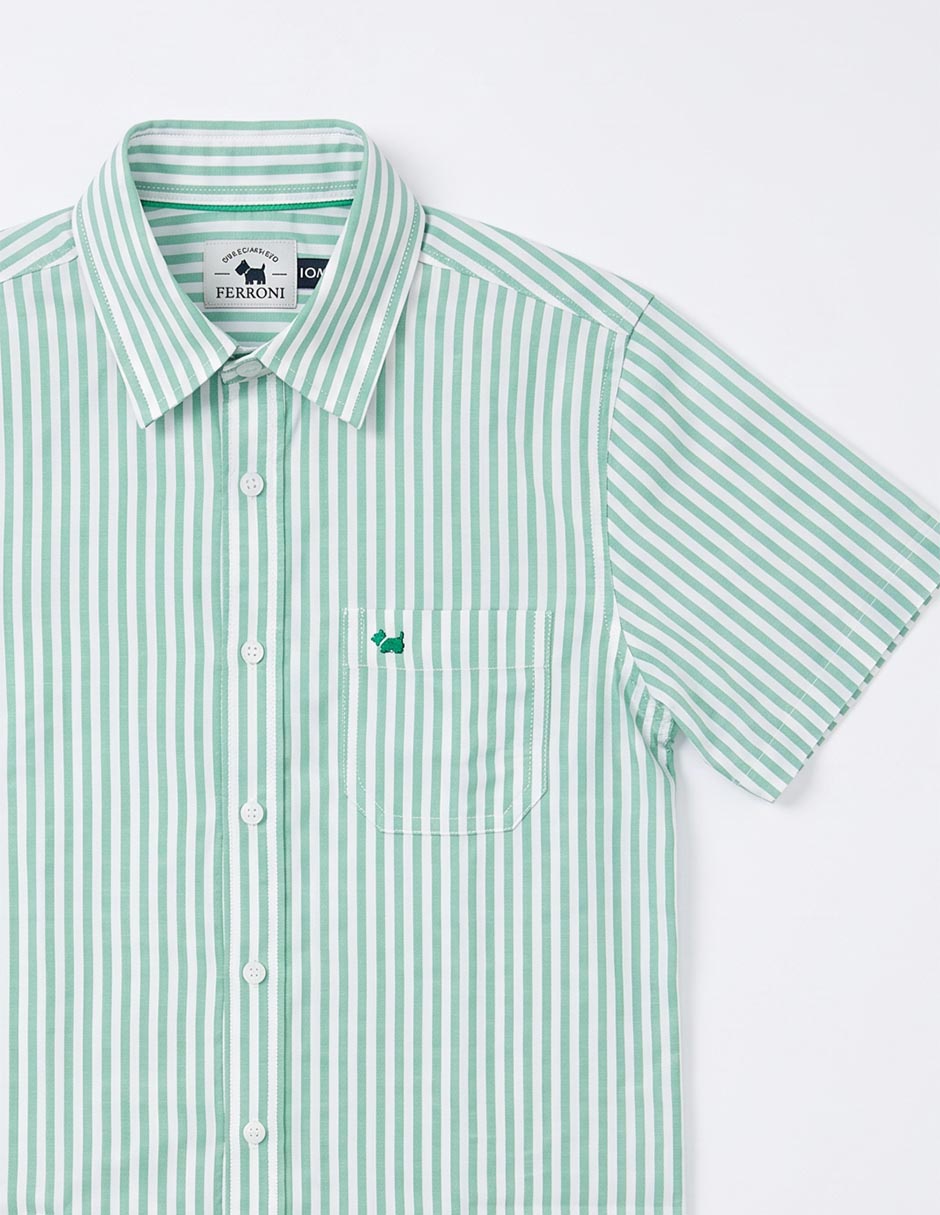 Camisa casual de algodón manga corta para niño 3