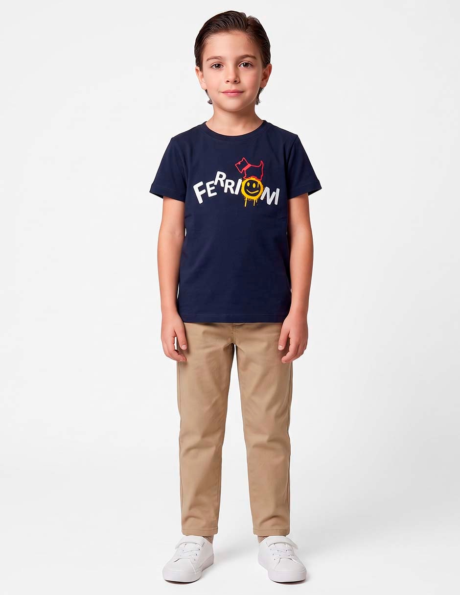 Playera manga corta para niño