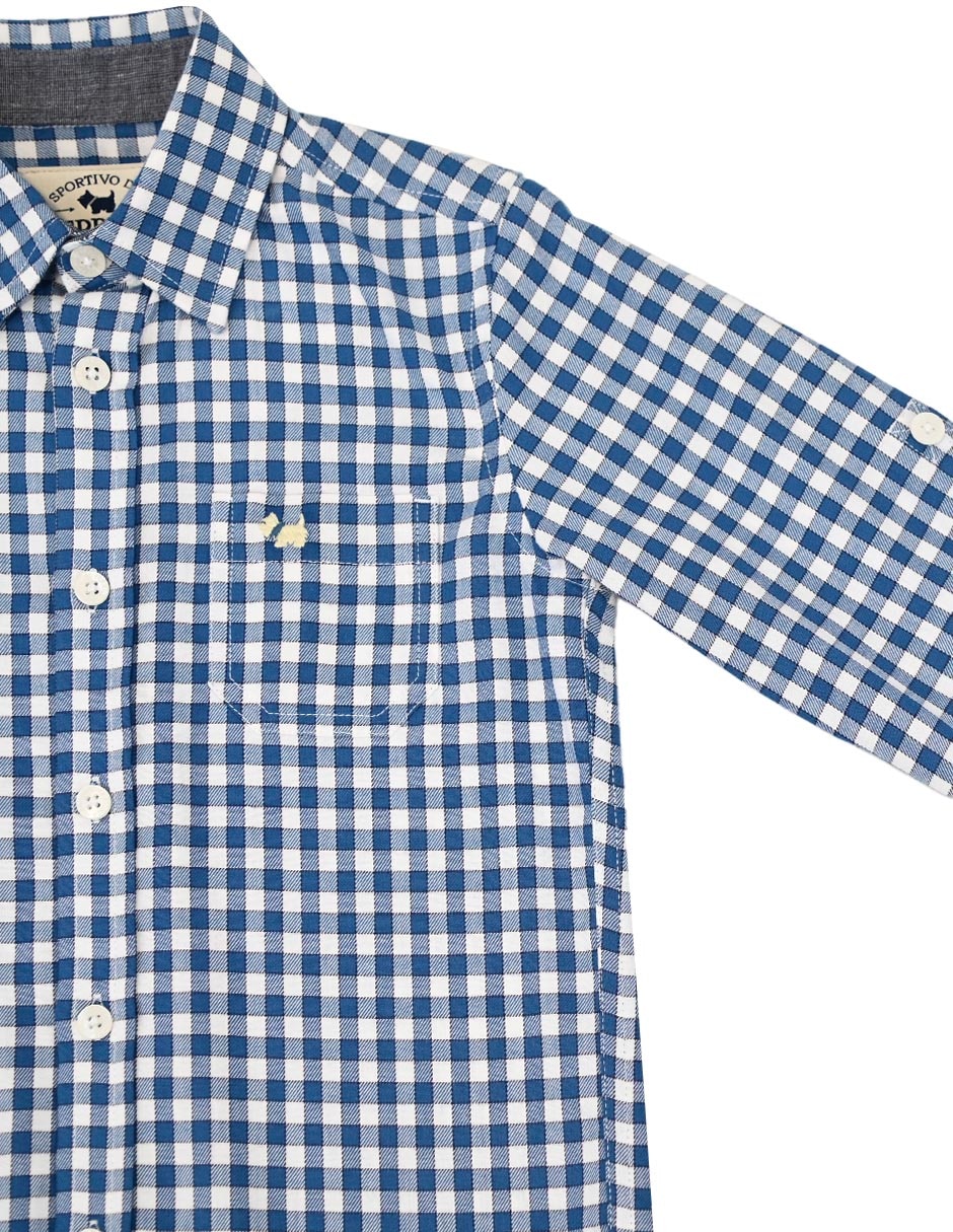 Camisa casual Ferrioni de algodón manga larga para niño