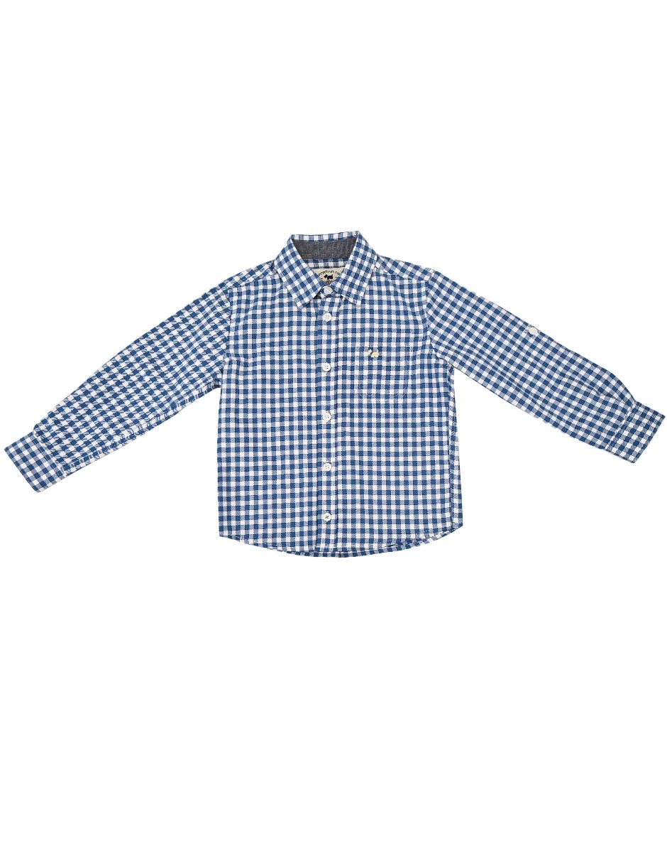 Camisa casual Ferrioni de algodón manga larga para niño
