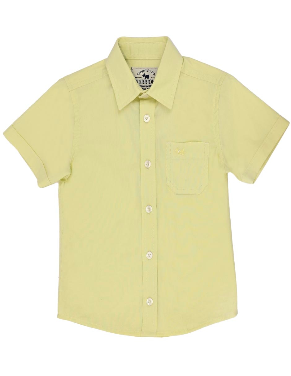 Camisa casual de algodón manga corta para niño Camisa casual de algodón manga corta para niño