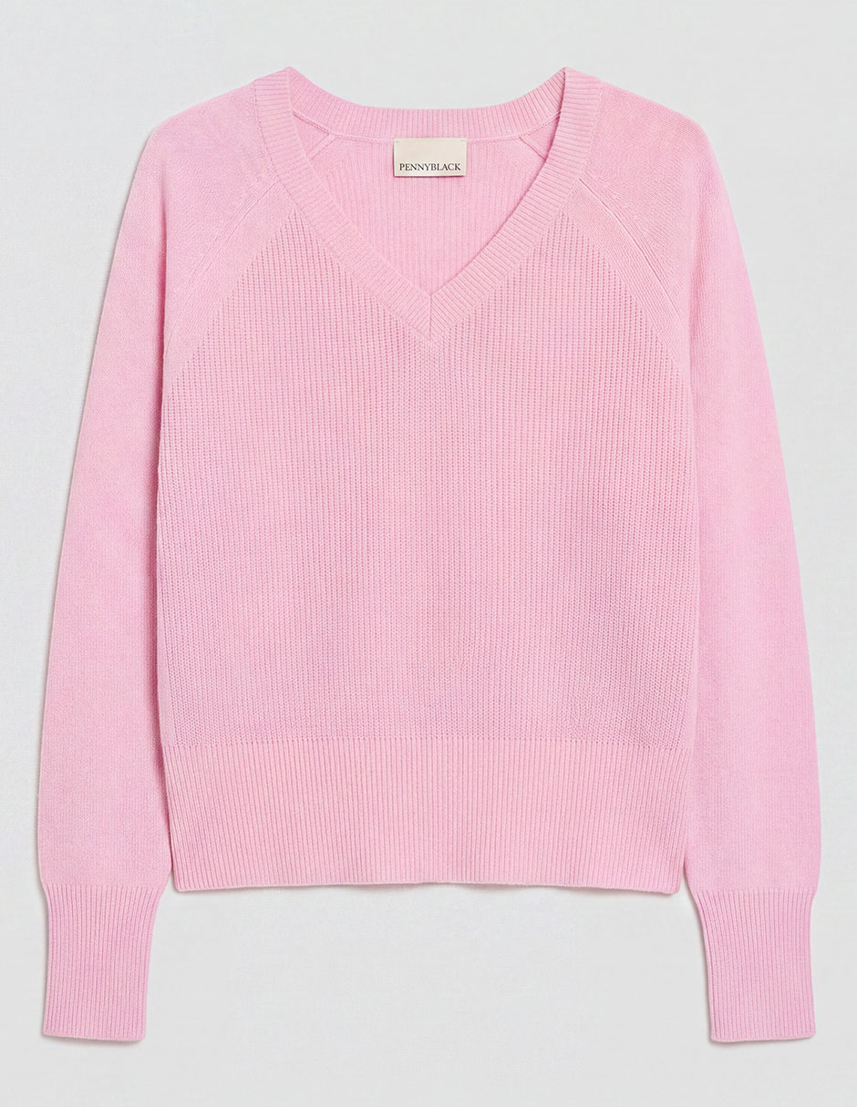Suéter cuello v para mujer