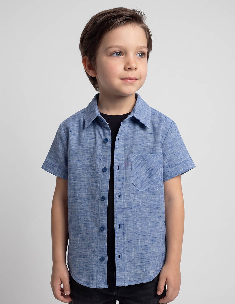 Camisa casual manga corta para niño