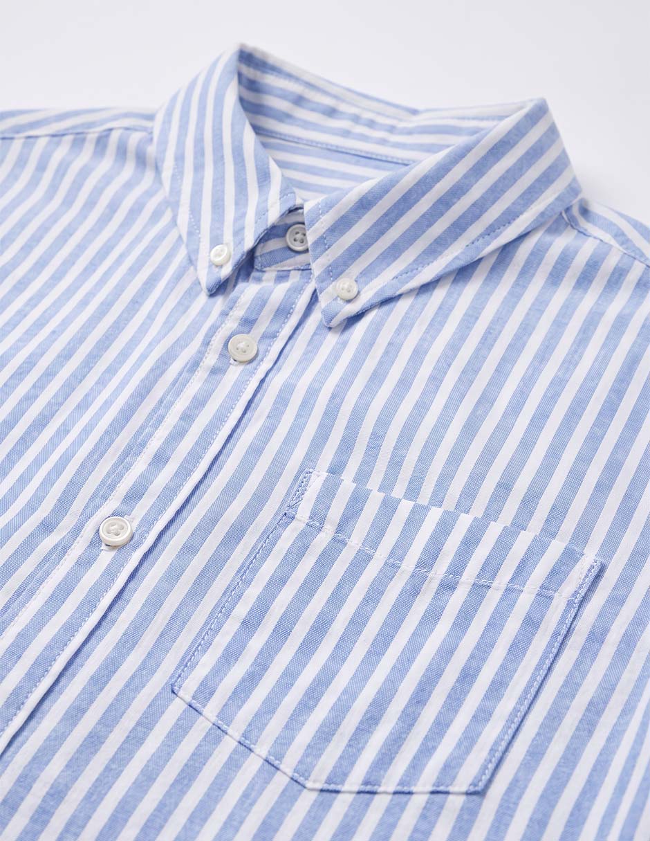 Camisa casual piquenique de algodón manga larga para niño 4