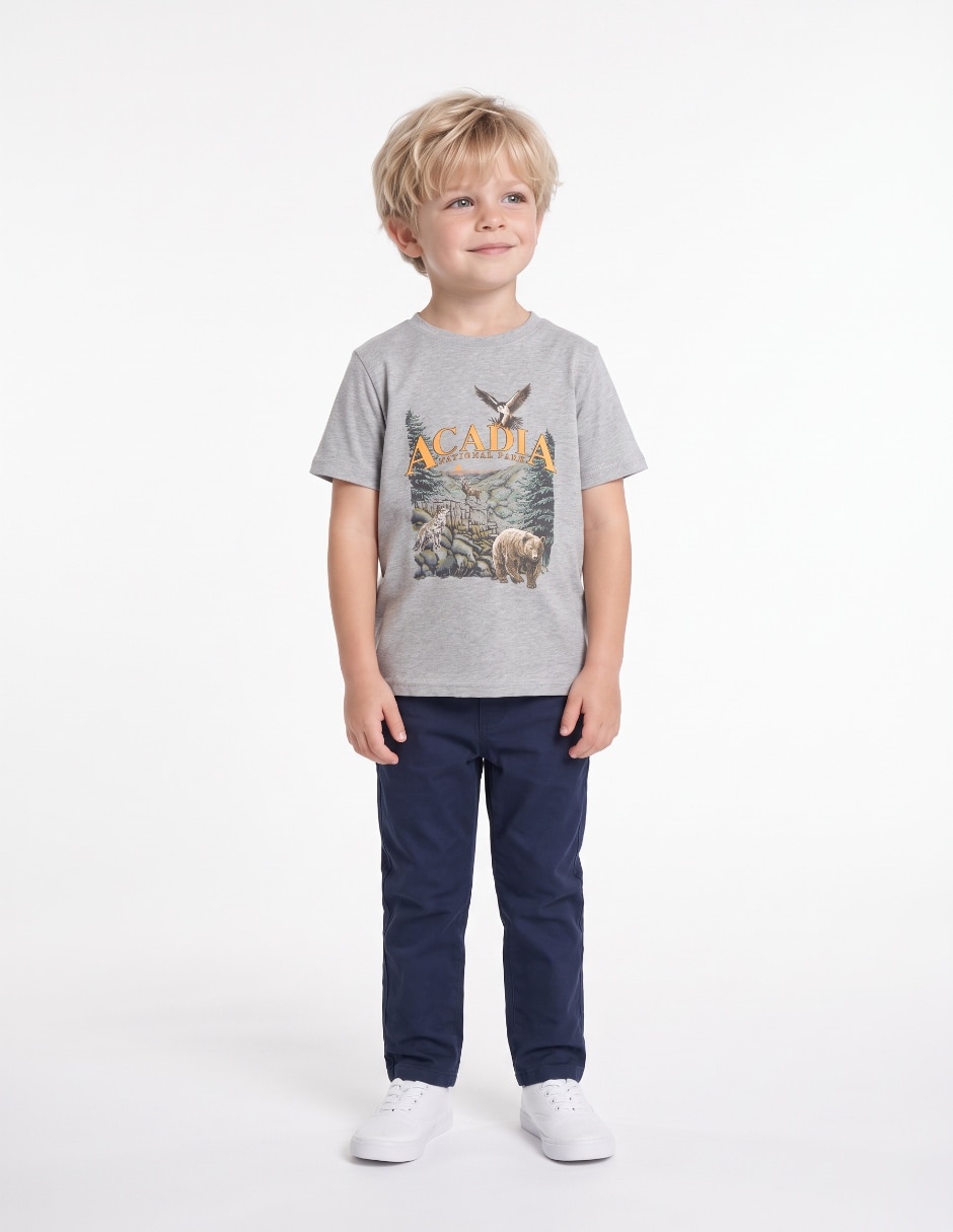 Playera manga corta para niño