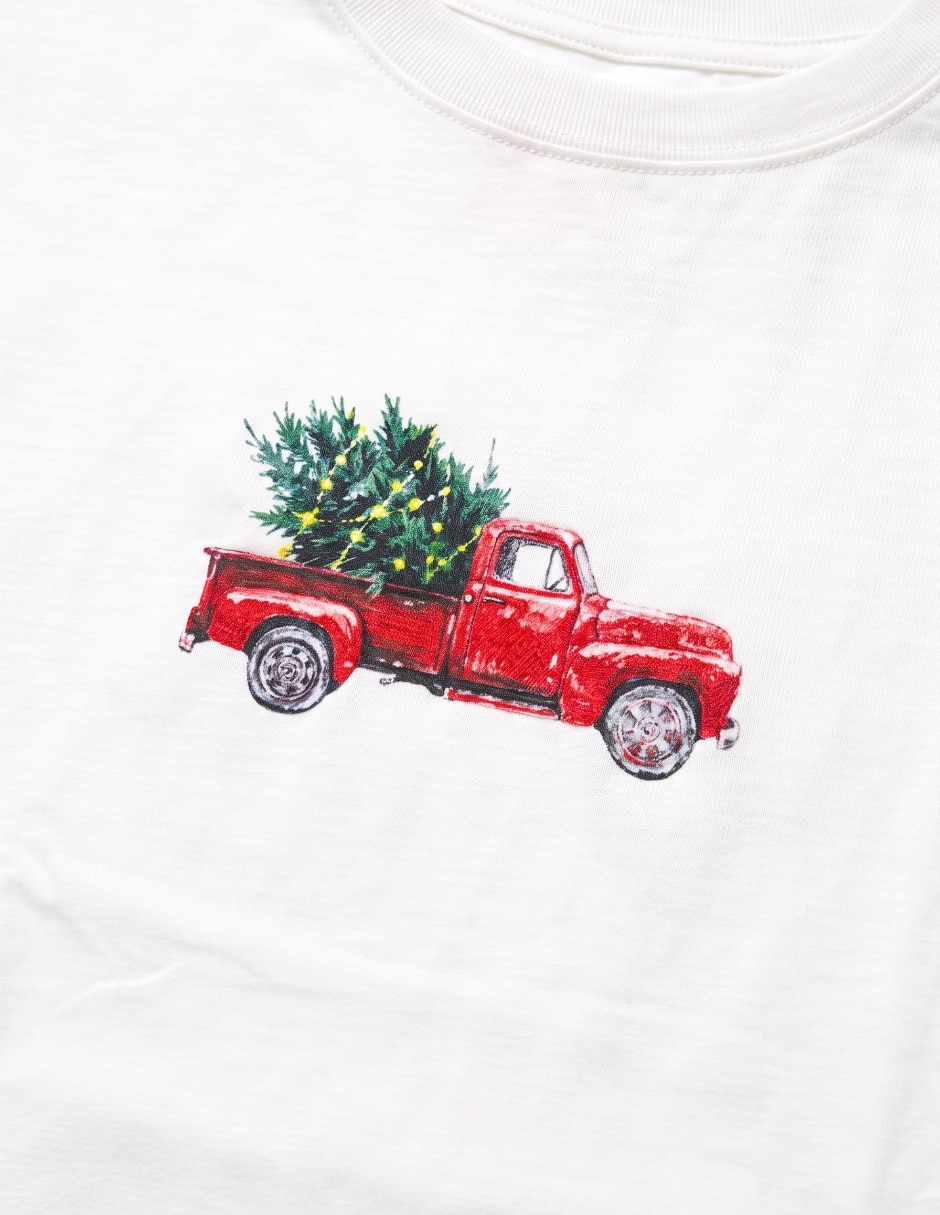 Playera navideña manga corta para niño 5