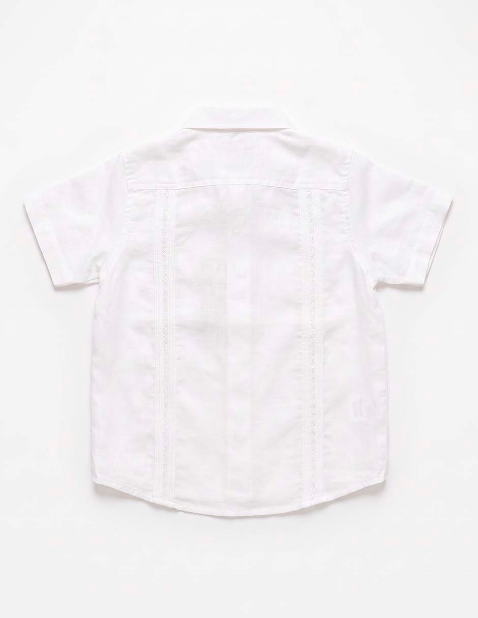 Camisa casual de algodón manga corta para niño 5