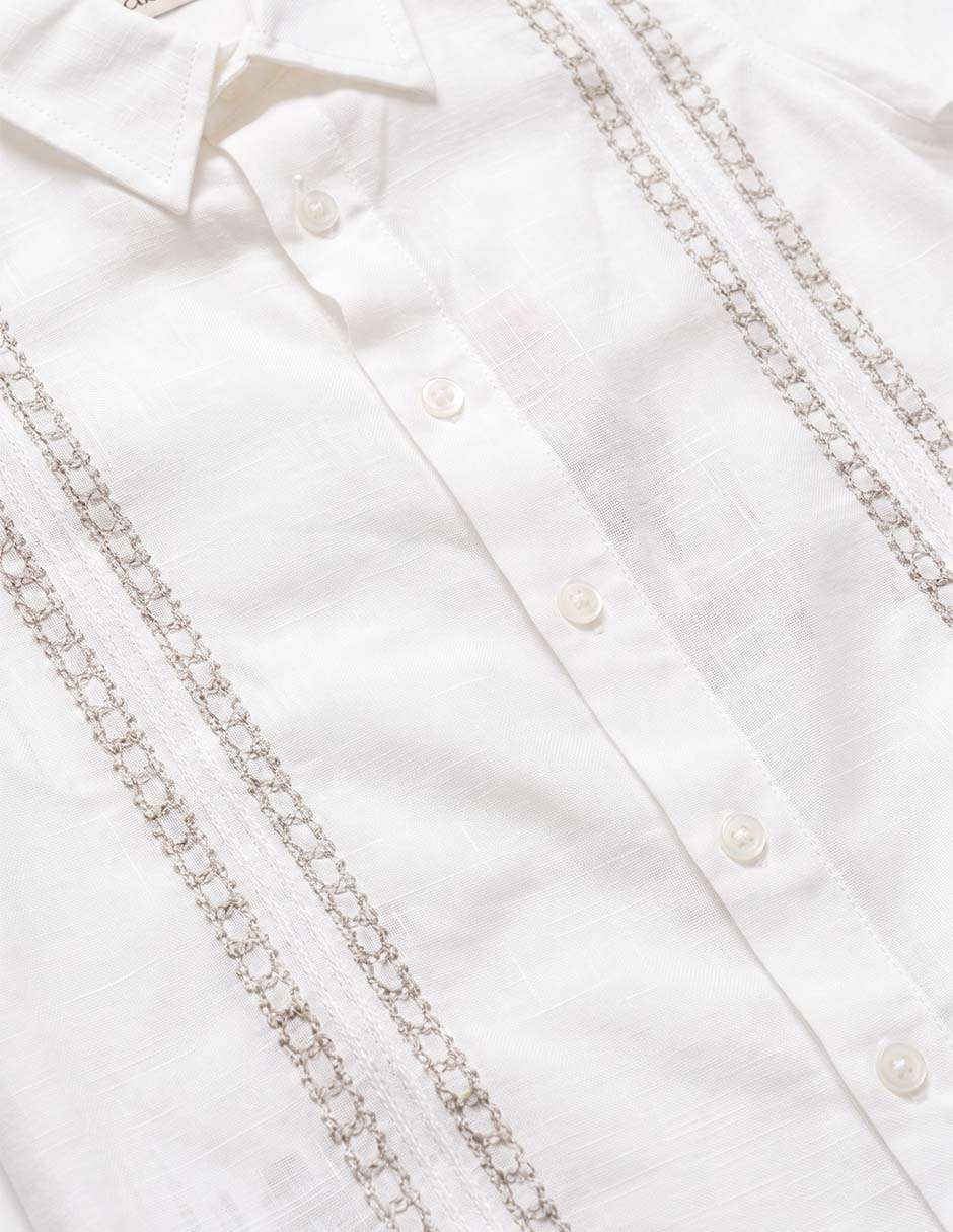 Camisa casual de algodón manga corta para niño 4