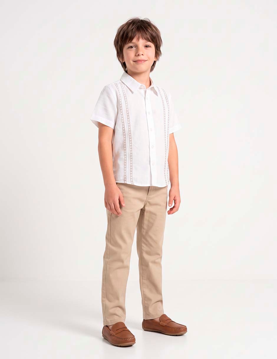 Camisa casual de algodón manga corta para niño 2