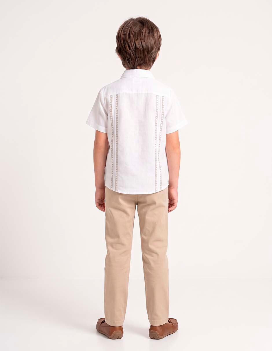 Camisa casual de algodón manga corta para niño 6