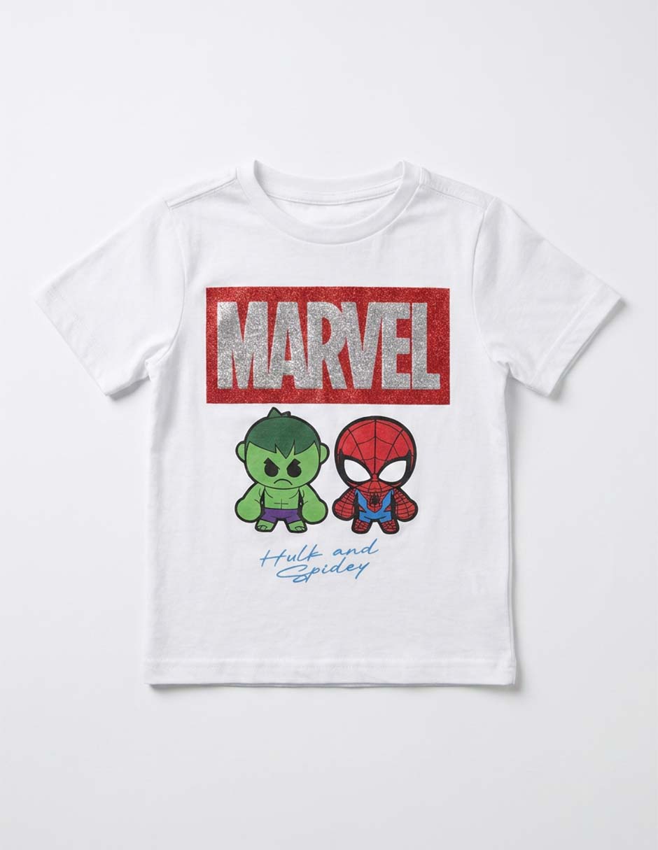 Playera spider - hulk manga corta para niño 3