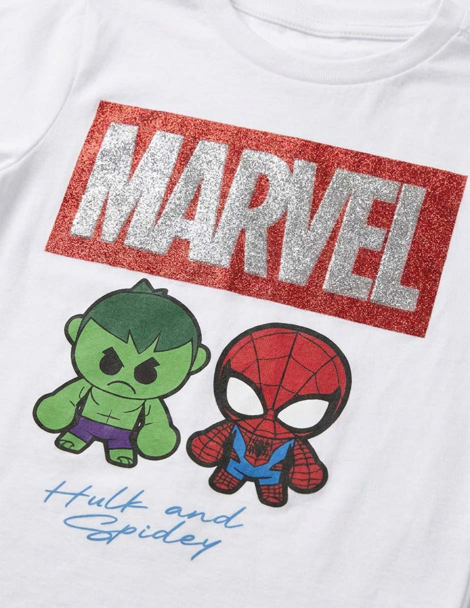 Playera spider - hulk manga corta para niño 5