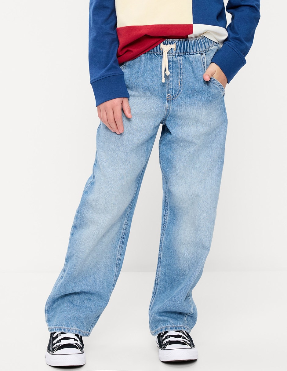 Jeans amplio lavado medio para niño Jeans amplio lavado medio para niño