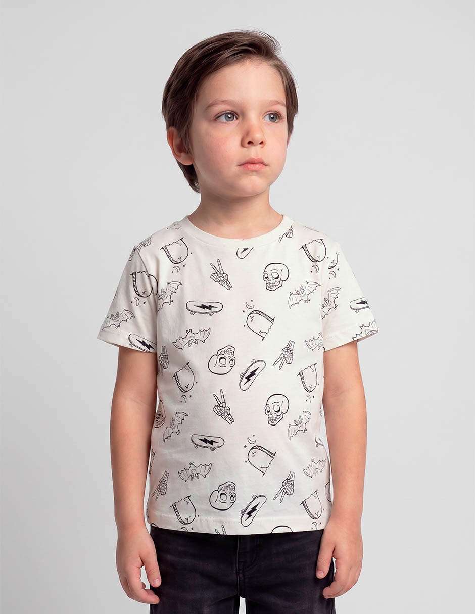 Playera halloween manga corta para niño Playera halloween manga corta para niño