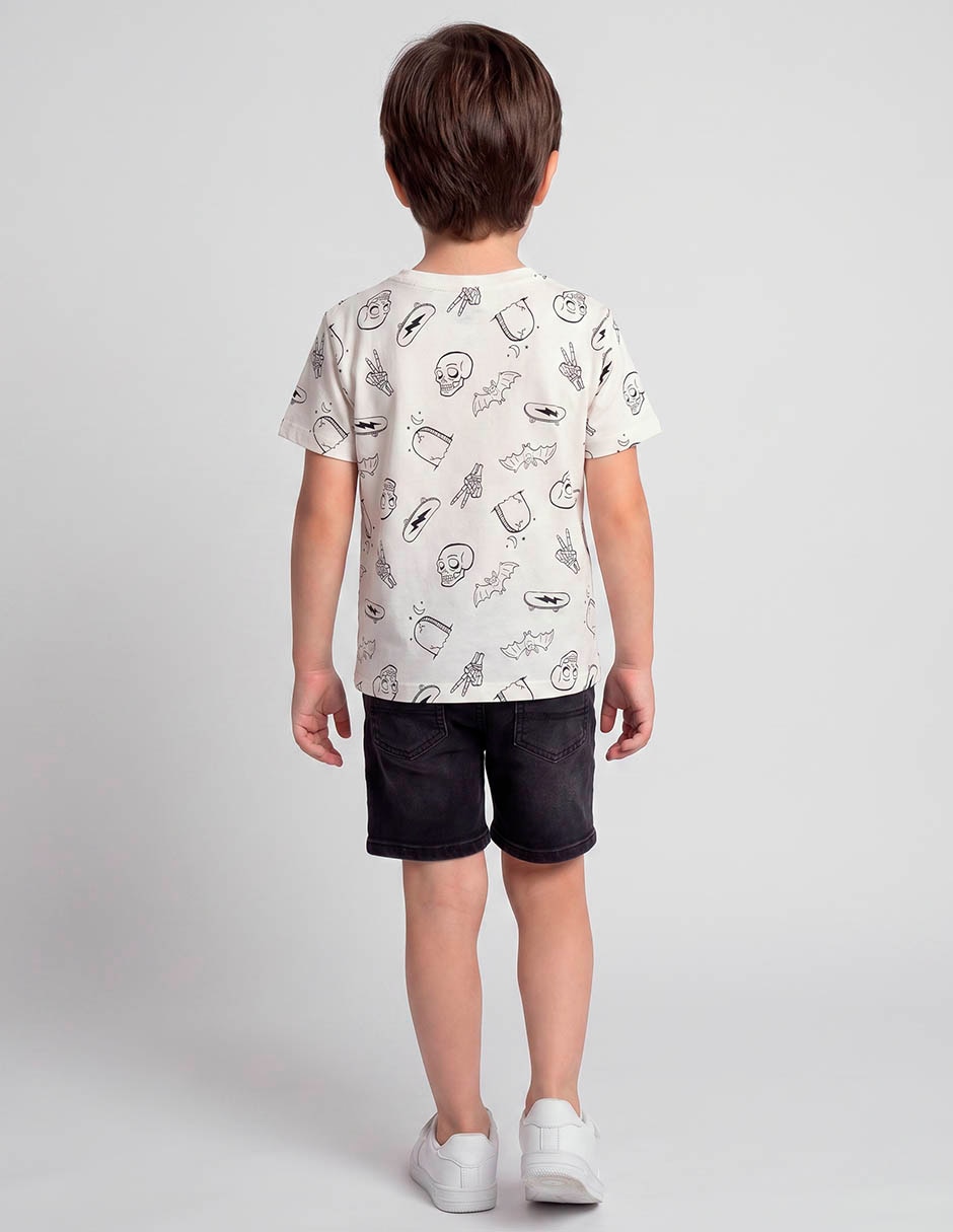Playera halloween manga corta para niño 2
