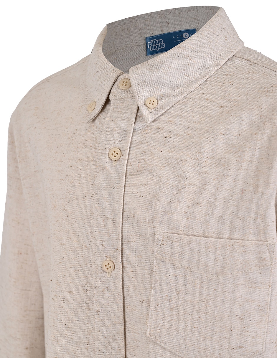 Camisa casual manga larga para niño 4