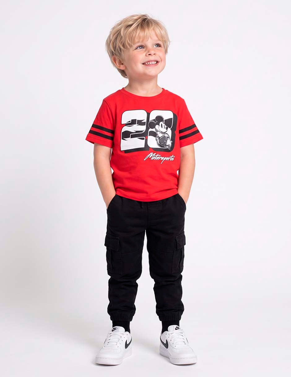 Set playera/playera mickey mouse manga corta para infantil niño