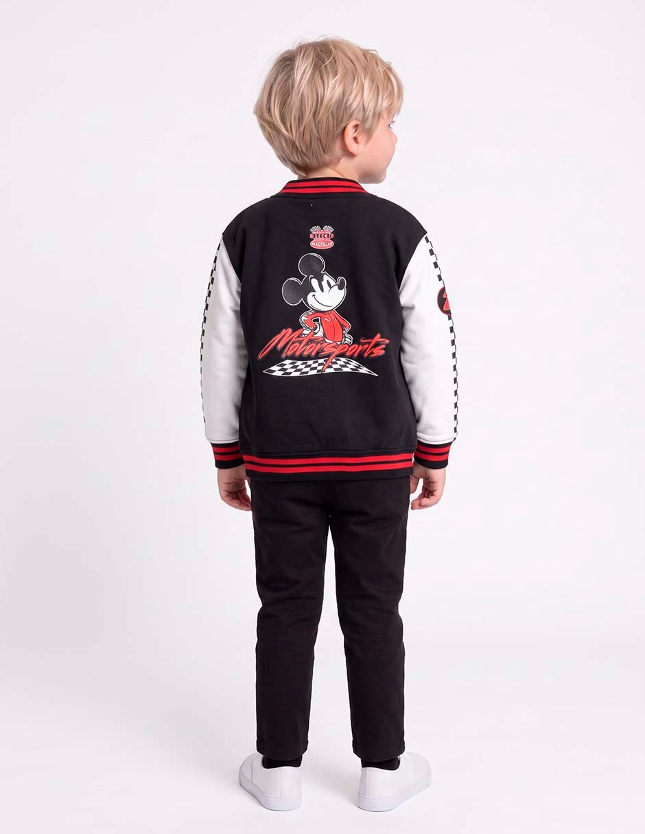 Set chamarra/chamarra bomber licencia mickey mouse de felpa para infantil niño 2