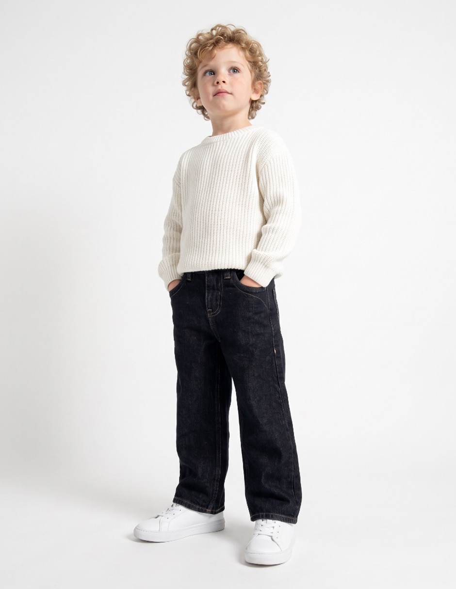 Jeans straight lavado denim para niño Jeans straight lavado denim para niño