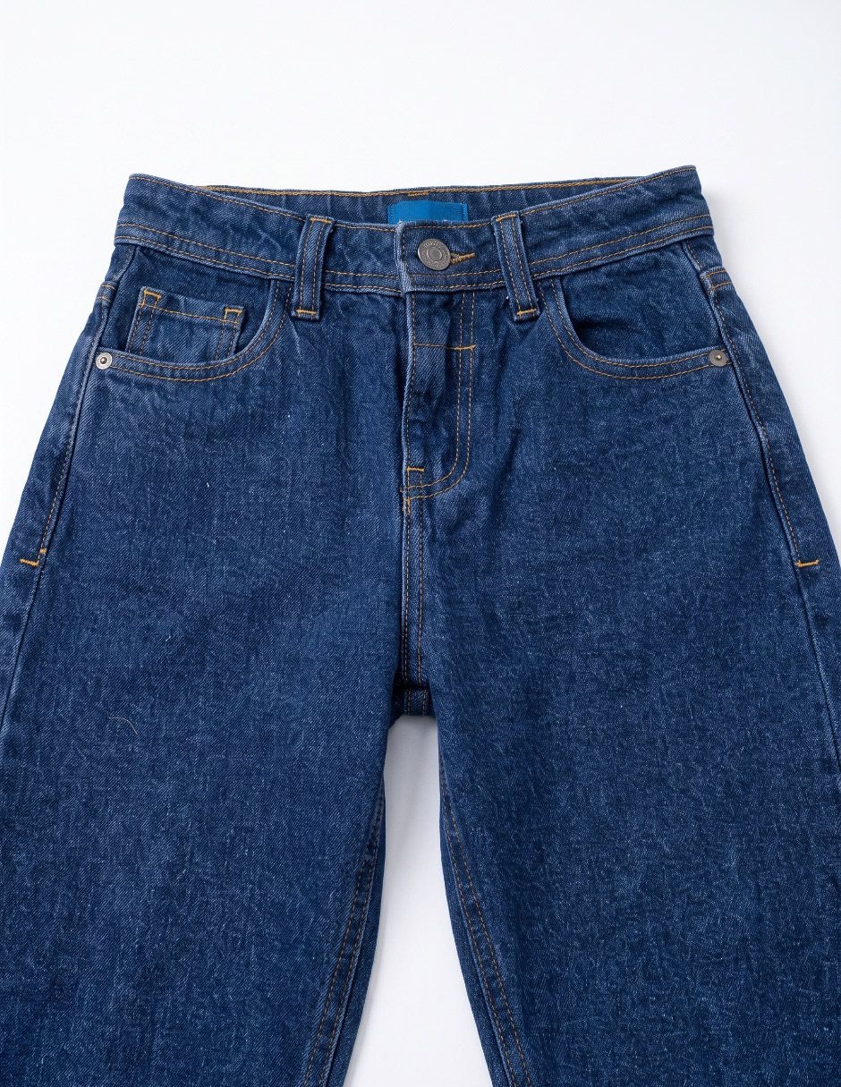 Jeans straight lavado denim para niño 5