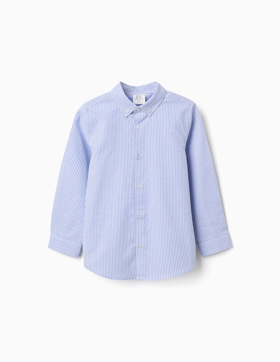 Camisa casual de algodón manga larga para niño