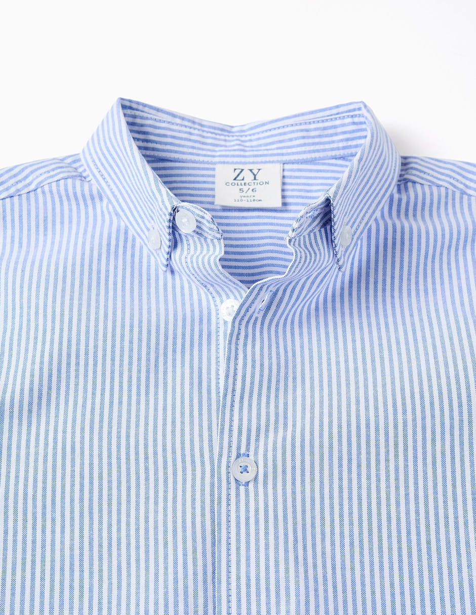 Camisa casual de algodón manga larga para niño 3