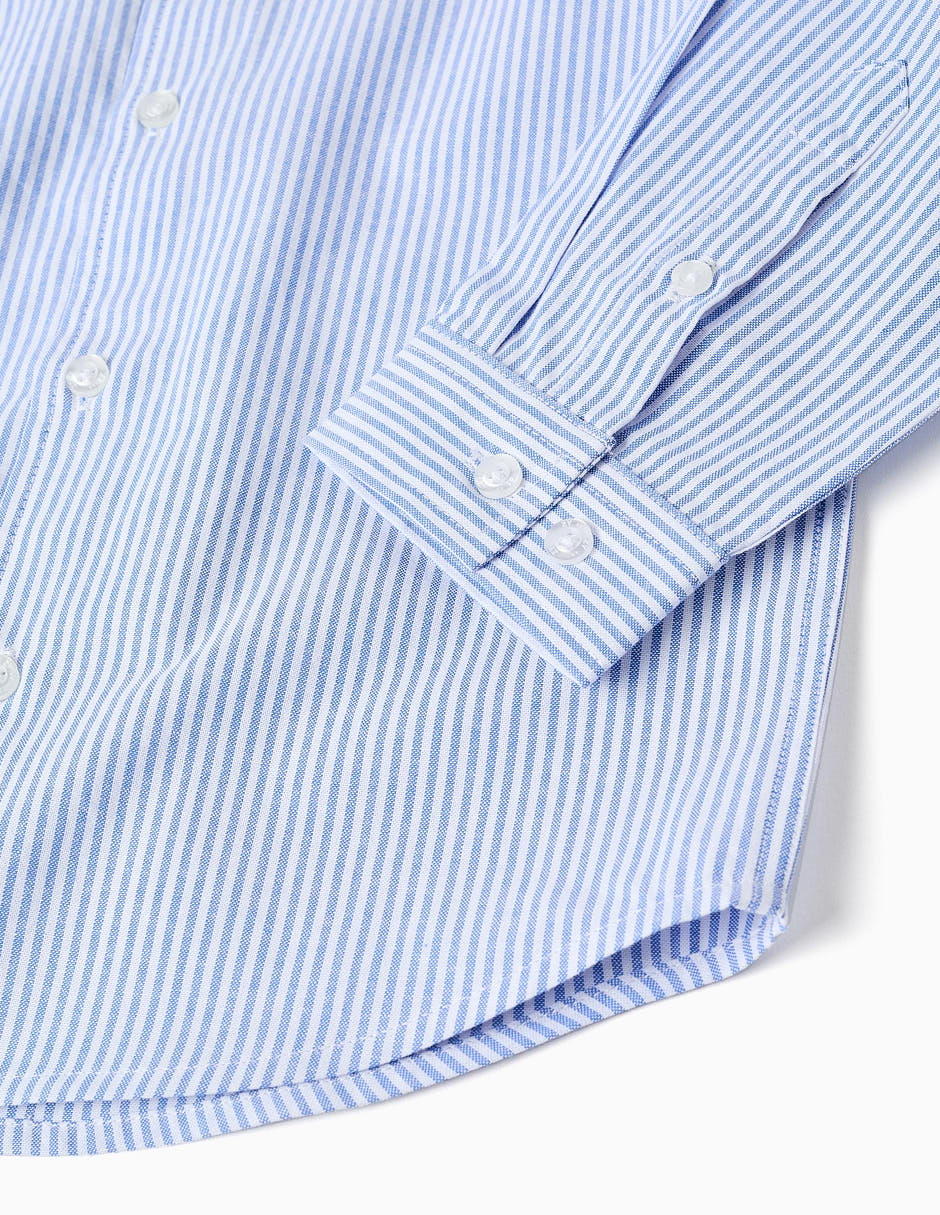 Camisa casual de algodón manga larga para niño 4
