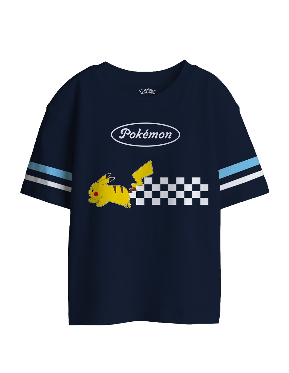 Playera pikachu manga corta para niño