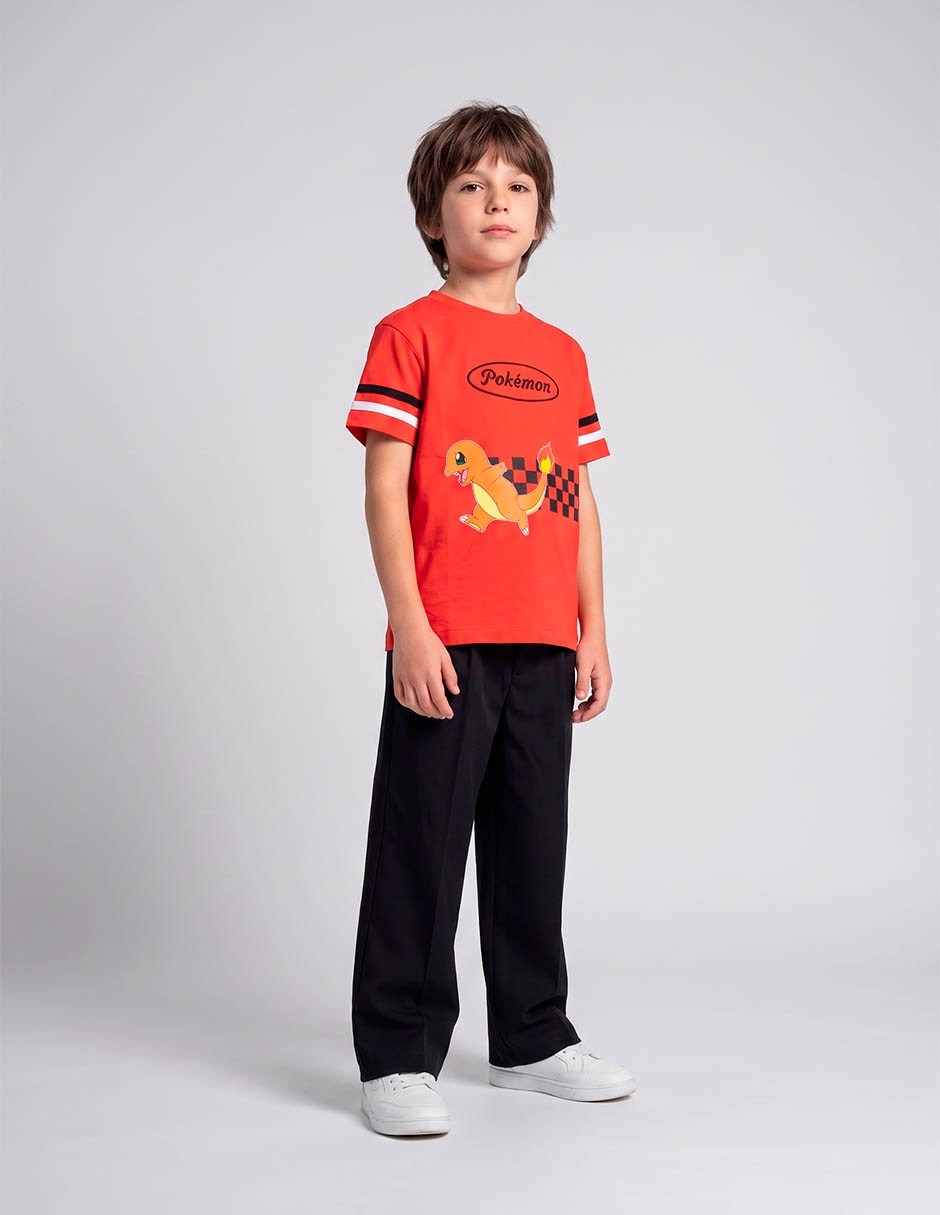 Playera charmander manga corta para niño 5