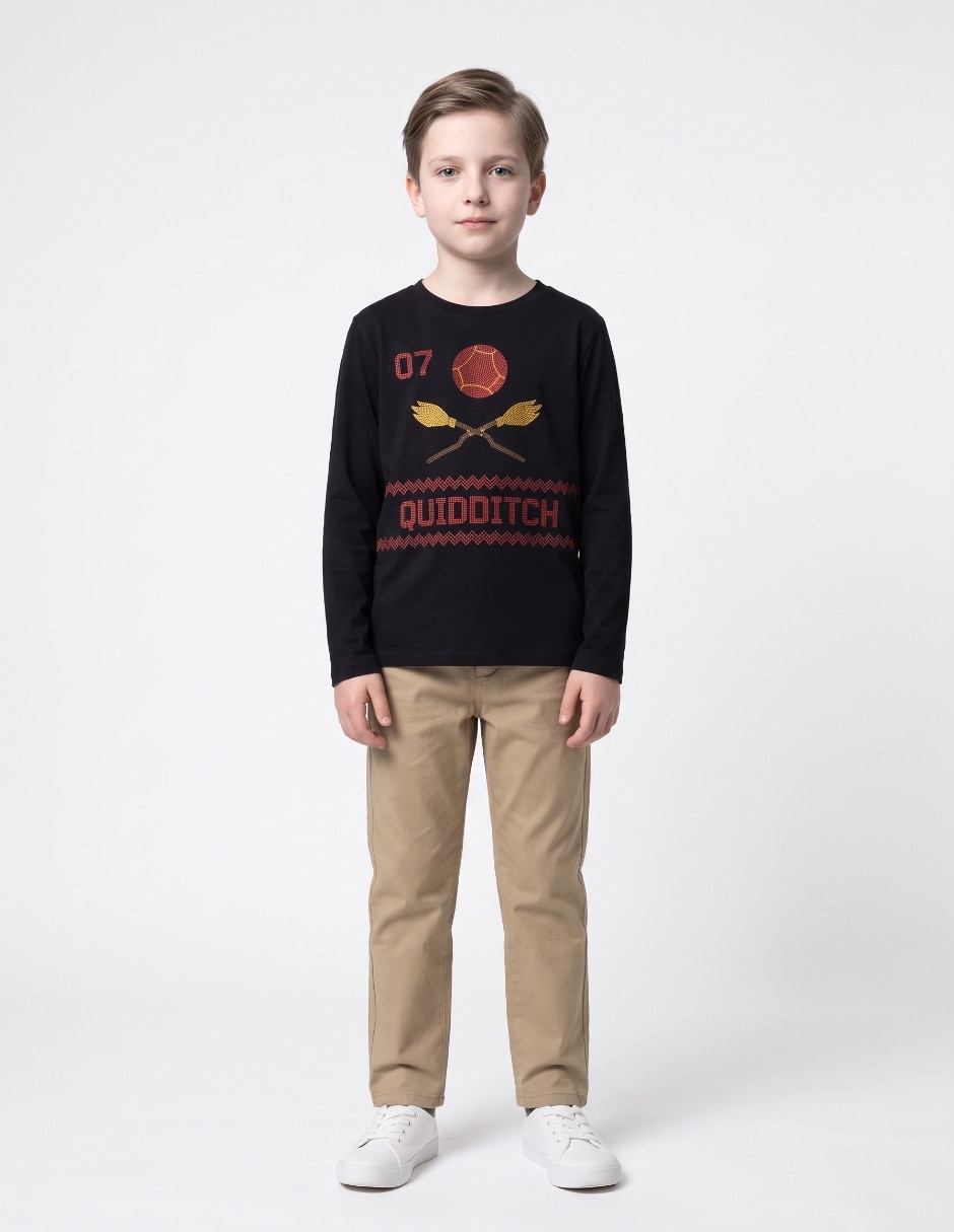 Playera manga larga para niño
