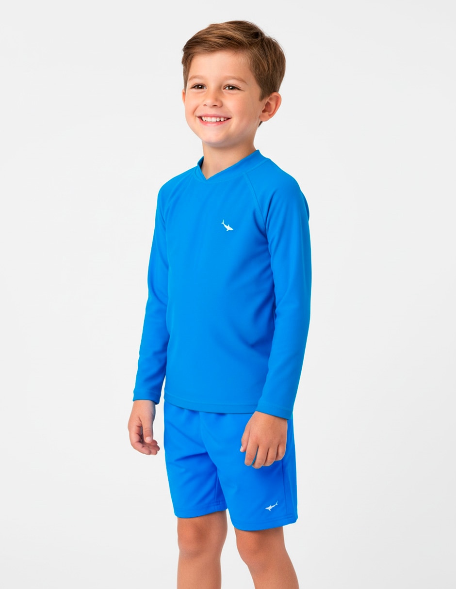 Wetshirt/wetsuit estampado liso para niño 2