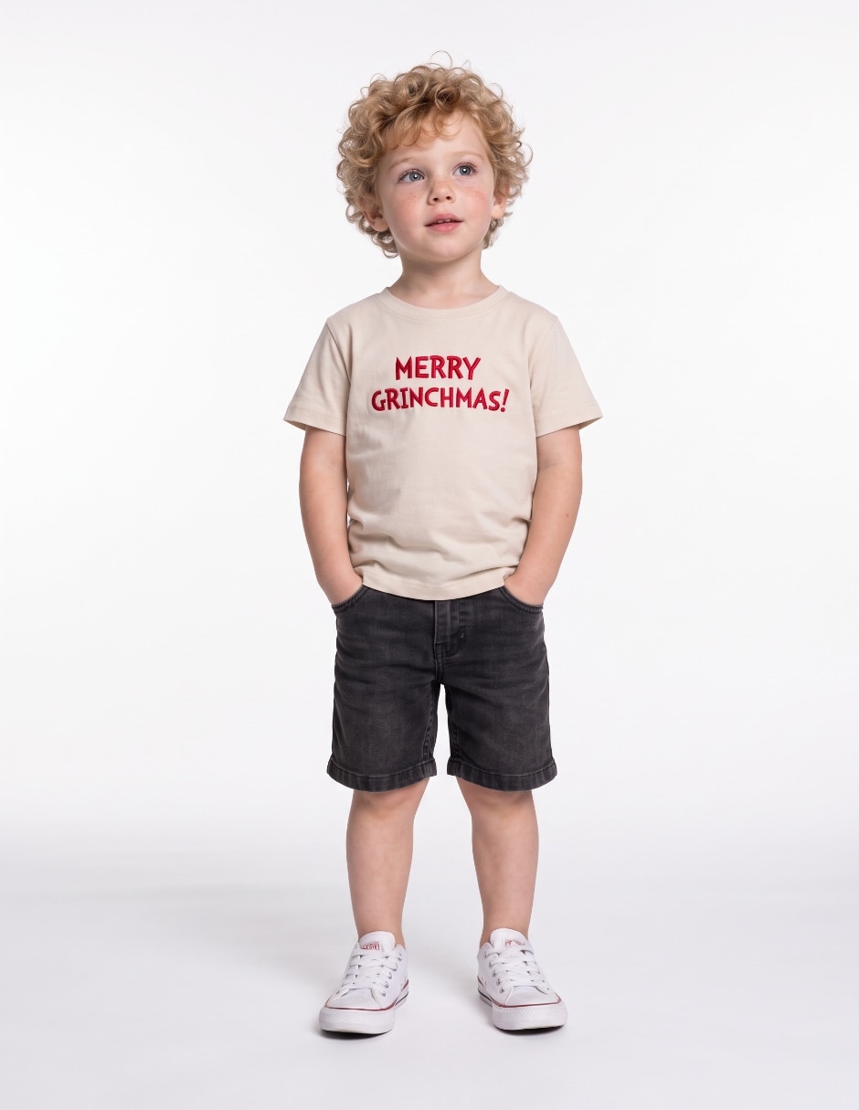 Playera manga corta para niño