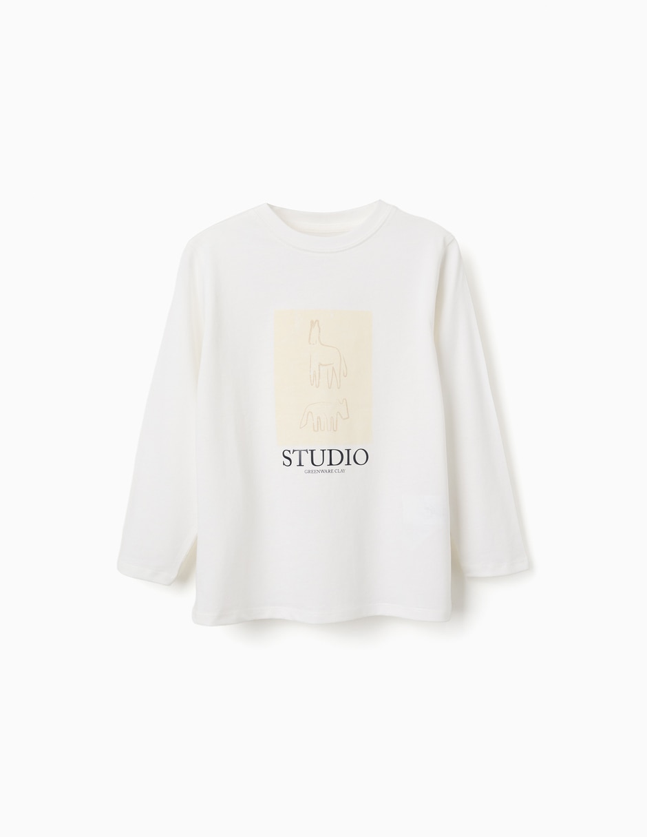Playera manga larga para niño
