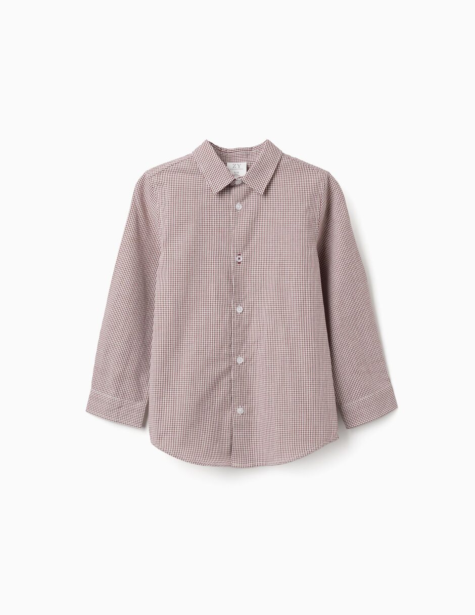 Camisa casual de algodón manga larga para niño Camisa casual de algodón manga larga para niño