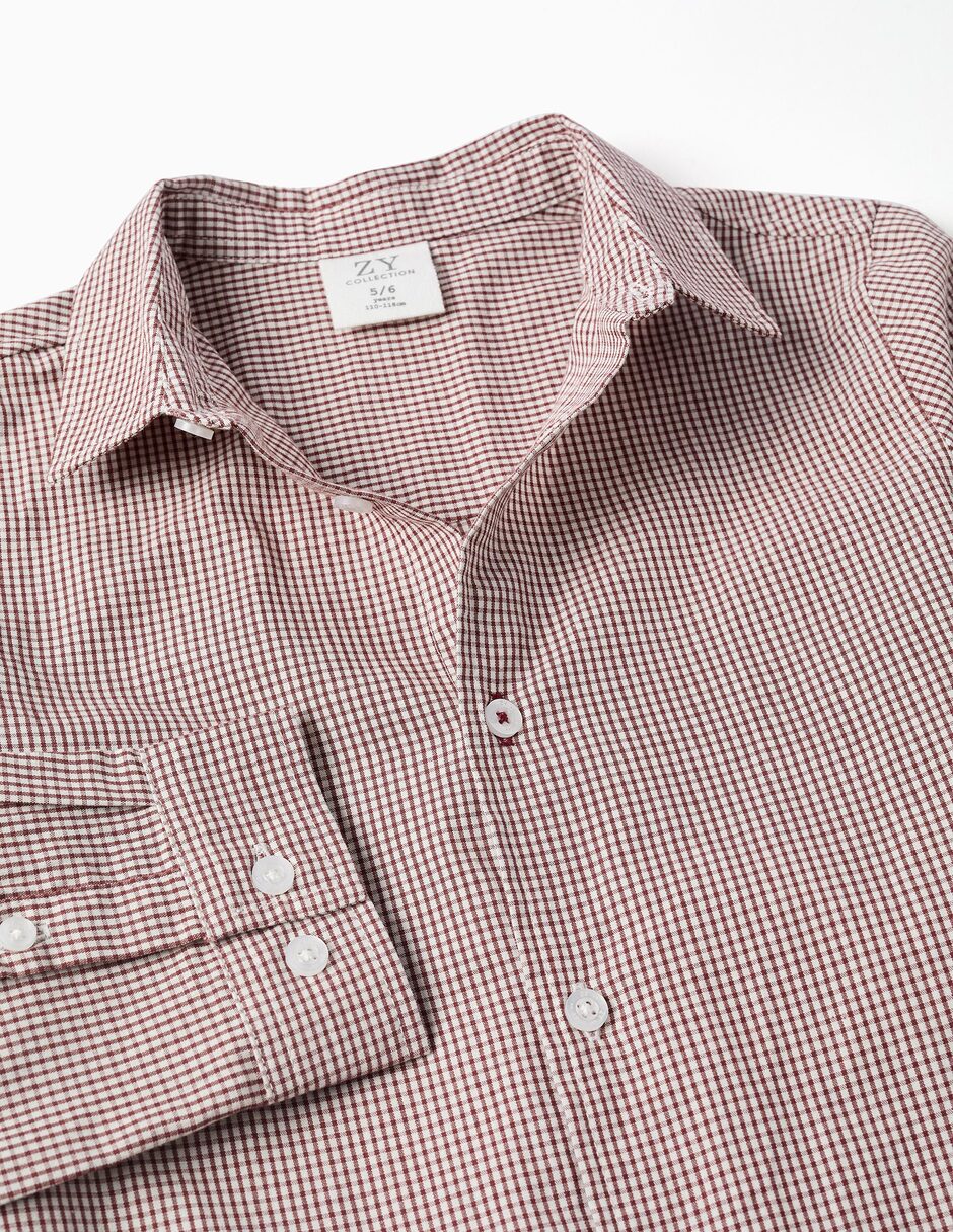 Camisa casual de algodón manga larga para niño 3