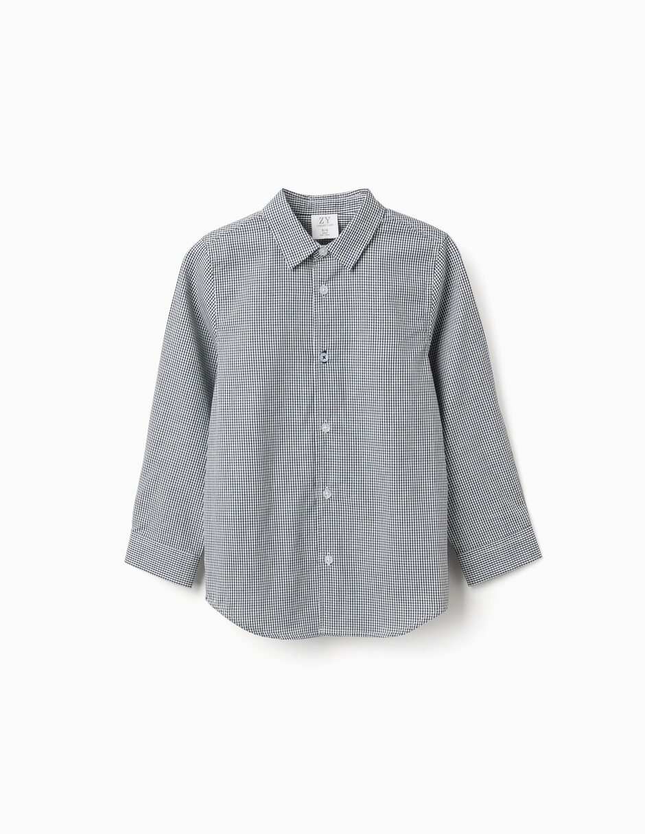 Camisa casual de algodón manga larga para niño