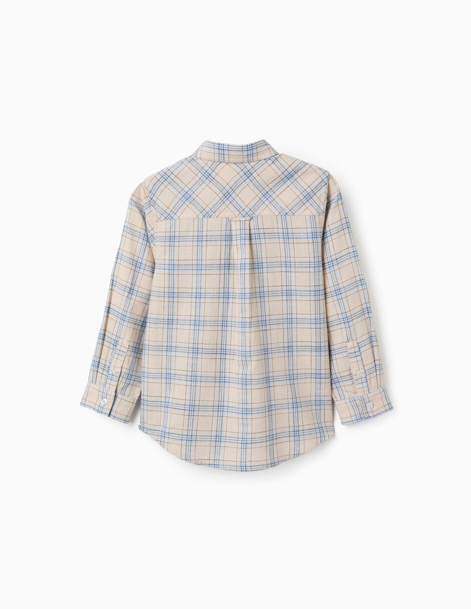 Camisa casual de algodón manga larga para niño 2